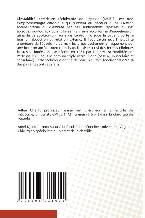 Produktbild: Instabilite Chronique De L'epaule Chez Le Jeune