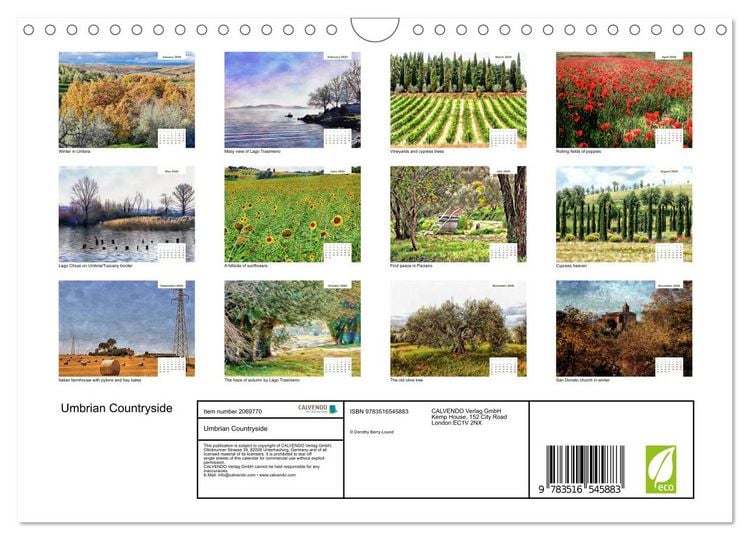Produktbild: Umbrian Countryside (Wall Calendar 2026 DIN A4 landscape), CALVENDO 12 Month Wall Calendar