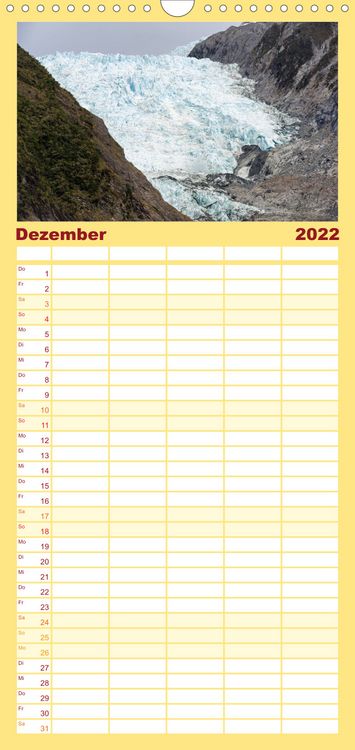 Produktbild: Familienplaner Neuseeland - Attraktiver S&uuml;den (Wandkalender 2022 , 21 cm x 45 cm, hoch)