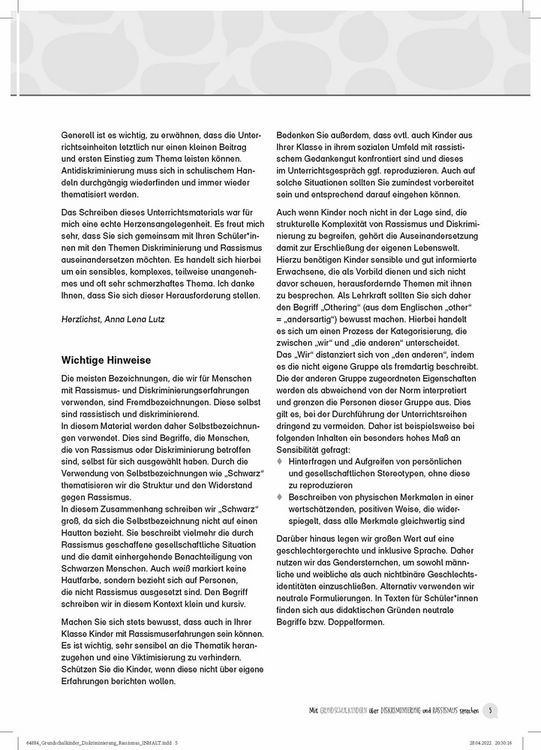 Produktbild: Mit Grundschulkindern &uuml;ber Diskriminierung und Rassismus sprechen