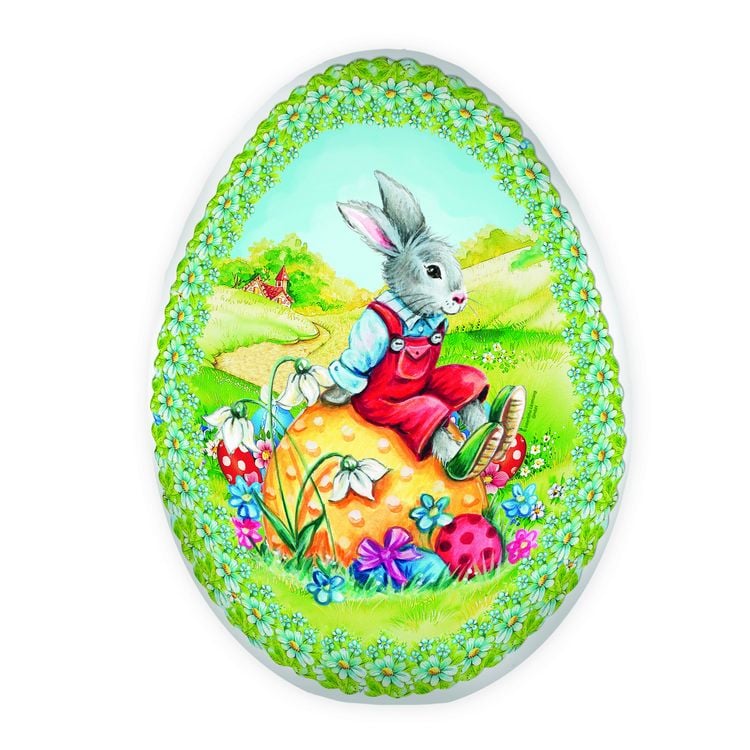 Produktbild: Tr&ouml;tsch Osterei zum Bef&uuml;llen 15 cm Hasenjunge F&uuml;llei Pappei
