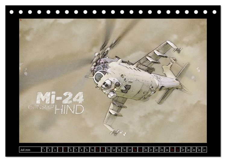 Produktbild: Aero Action Art - Luftfahrt Kunst (Tischkalender 2026 DIN A5 quer), CALVENDO Monatskalender