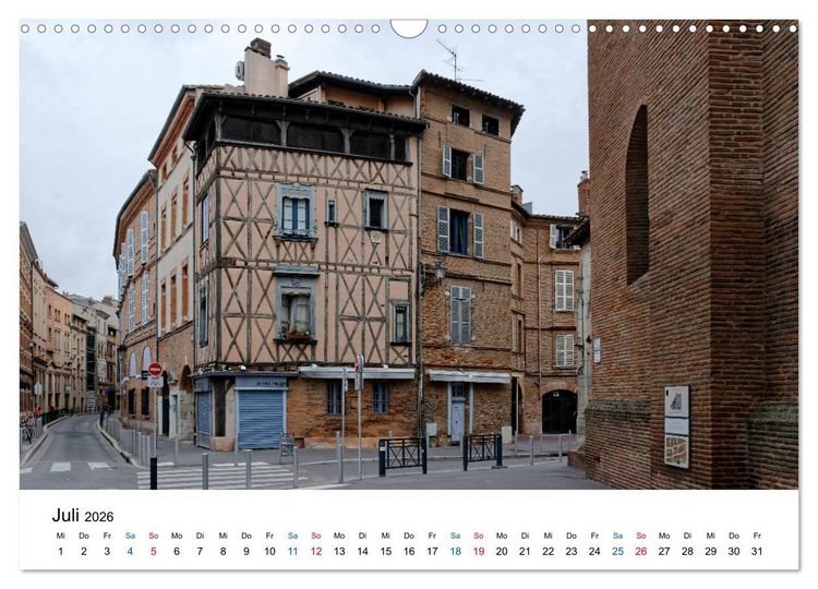 Produktbild: Frankreichs gro&szlig;e St&auml;dte - Toulouse (Wandkalender 2026 DIN A3 quer), CALVENDO Monatskalender
