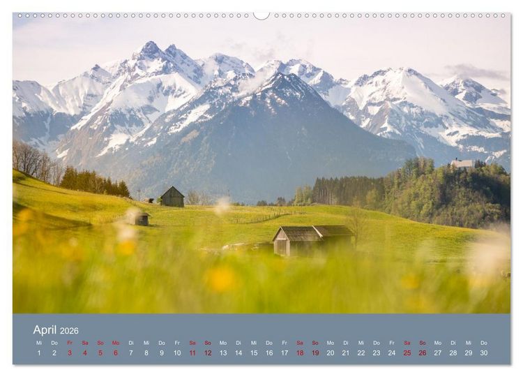 Produktbild: Heimweh Allg&auml;u 2026 (hochwertiger Premium Wandkalender 2026 DIN A2 quer), Kunstdruck in Hochglanz