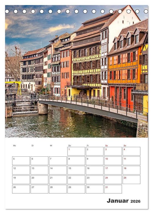 Produktbild: Stra&szlig;burg - Urlaubsplaner (Tischkalender 2026 DIN A5 hoch), CALVENDO Monatskalender