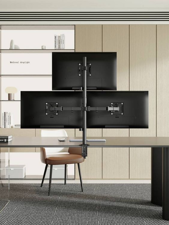 Produktbild: SpeaKa Professional SP-MM-231 Monitorhalterung 3 Display(s) 43,2 cm (17") - 81,3 cm (32") Schwarz H&ouml;henverstellbar, Neigbar, Rotierbar, Schwenkbar