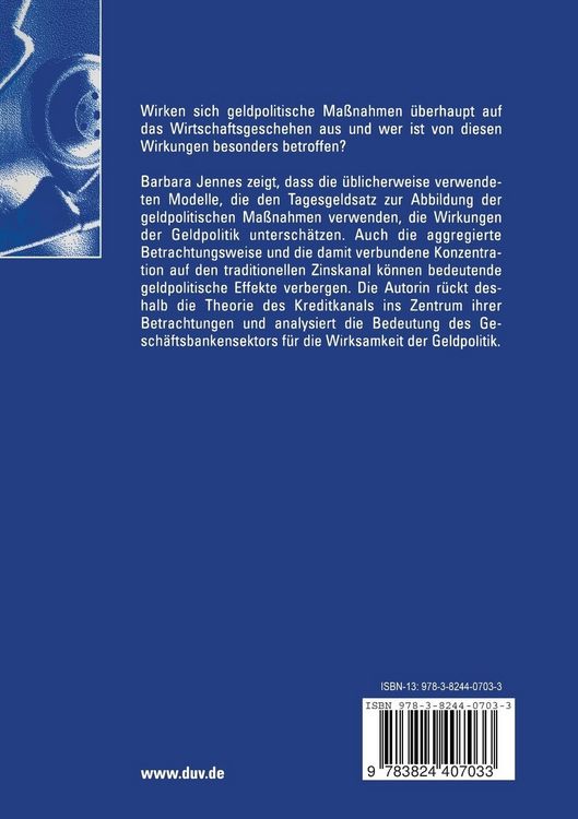 Produktbild: Die Wirkungen der Geldpolitik in Deutschland