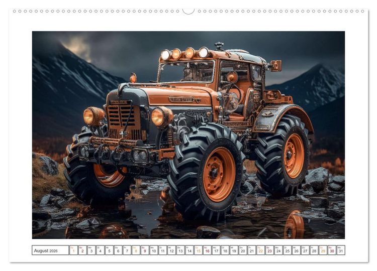 Produktbild: Surrealistische Traktoren (hochwertiger Premium Wandkalender 2026 DIN A2 quer), Kunstdruck in Hochglanz