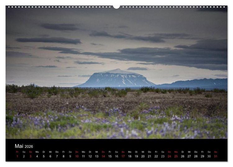 Produktbild: Island - Iceland - &Iacute;sland (hochwertiger Premium Wandkalender 2026 DIN A2 quer), Kunstdruck in Hochglanz