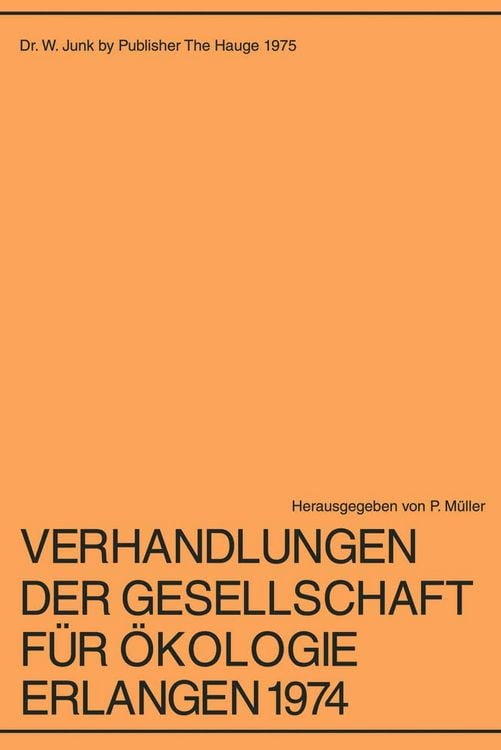 Produktbild: Verhandlungen der Gesellschaft f&uuml;r &Ouml;kologie Erlangen 1974