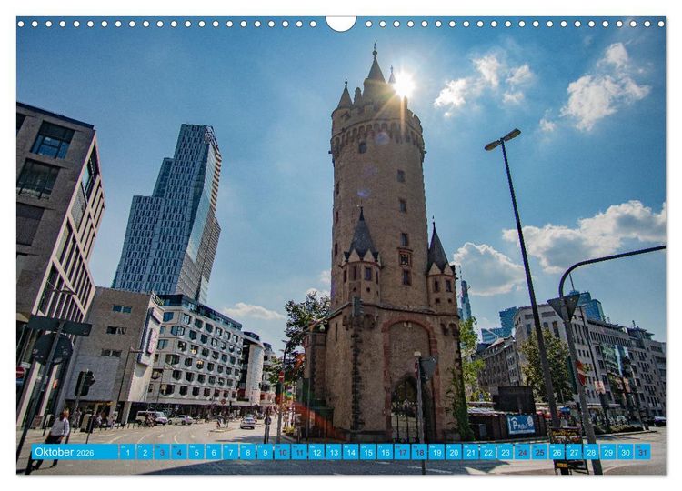 Produktbild: Towers of Frankfurt Fotokalender 2026 (Wandkalender 2026 DIN A3 quer), CALVENDO Monatskalender