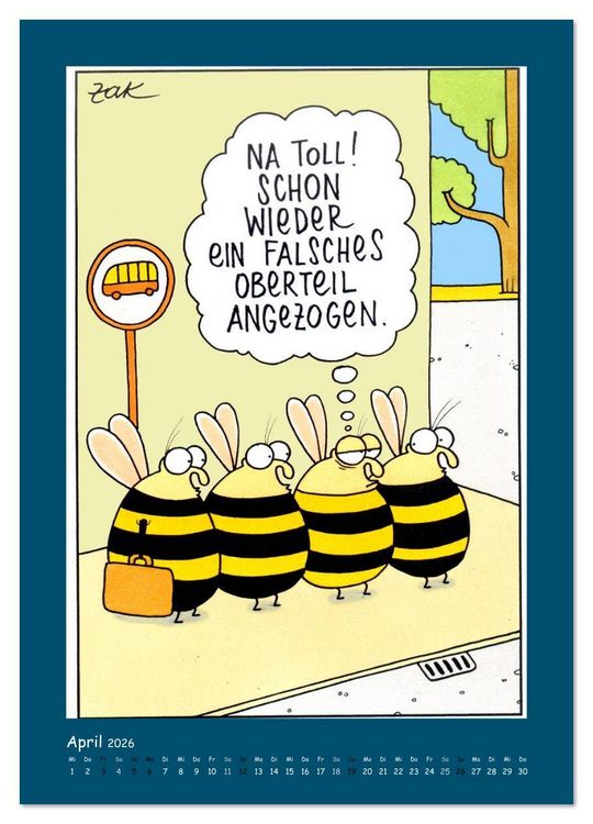 Produktbild: Na Toll! Comics von Martin Zak (Wandkalender 2026 DIN A4 hoch), CALVENDO Monatskalender