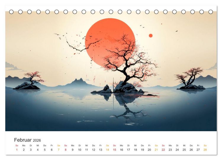 Produktbild: Japan - Kunst der Traditionen (Tischkalender 2026 DIN A5 quer), CALVENDO Monatskalender