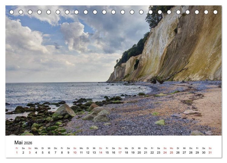 Produktbild: Der Hochuferweg im Jasmund Nationalpark (Tischkalender 2026 DIN A5 quer), CALVENDO Monatskalender