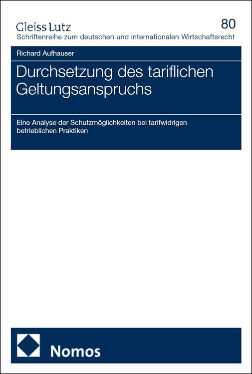 Produktbild: Durchsetzung des tariflichen Geltungsanspruchs