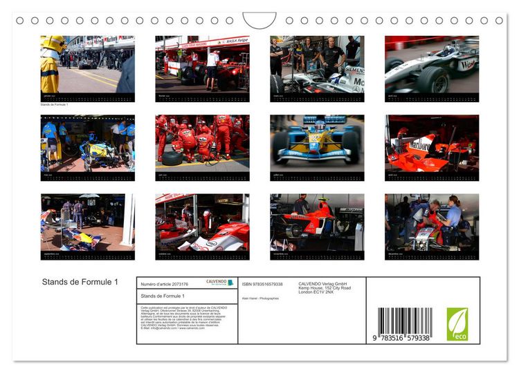 Produktbild: Stands de Formule 1 (Calendrier mural 2026 DIN A4 vertical), CALVENDO calendrier mensuel