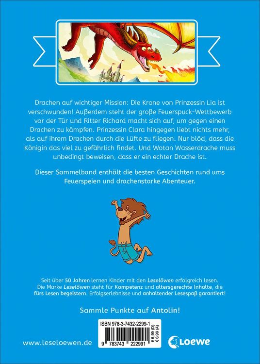 Produktbild: Die sch&ouml;nsten Lesel&ouml;wen-Geschichten zum ersten Selberlesen - Drachen