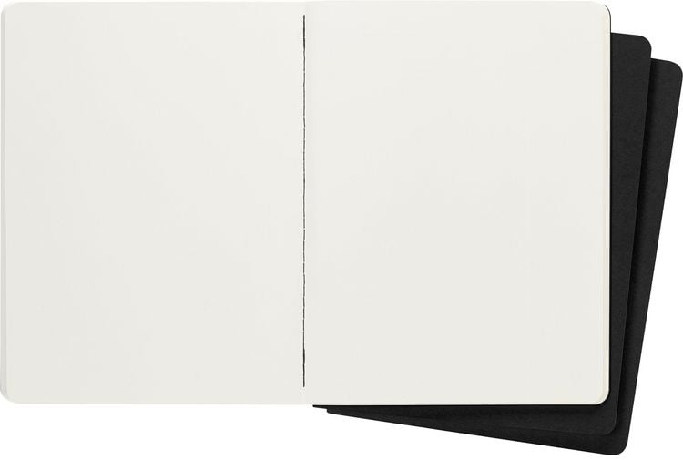 Produktbild: Moleskine Cahier Extra Large blanko schwarz. 3er Pack