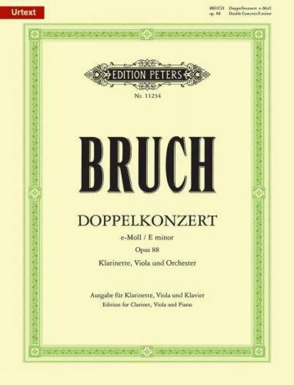 Produktbild: Bruch, M: Double Concerto in E Minor Op. 88 (Solo Part for V