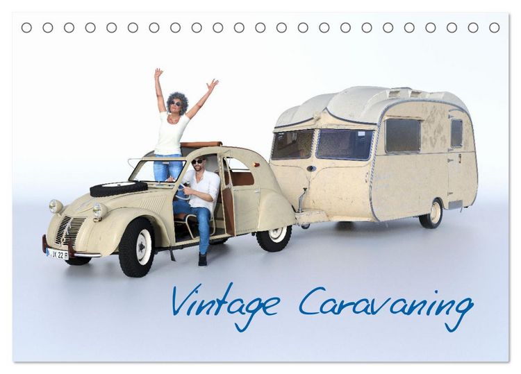Produktbild: Vintage Caravaning (Tischkalender 2026 DIN A5 quer), CALVENDO Monatskalender