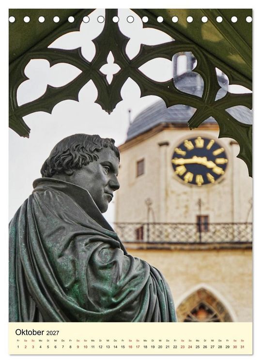 Produktbild: Luthergedenkst&auml;tten in Eisleben und Wittenberg (Tischkalender 2027 DIN A5 hoch), CALVENDO Monatskalender