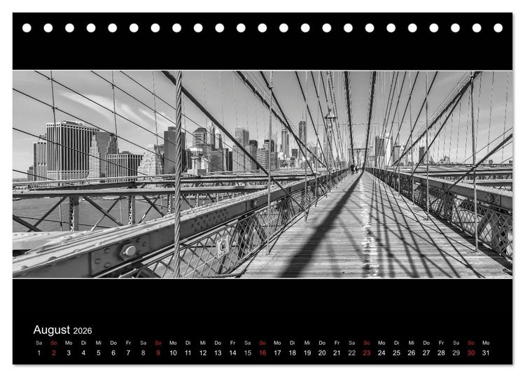 Produktbild: NEW YORK CITY H&ouml;hepunkte im Panoramaformat (Tischkalender 2026 DIN A5 quer), CALVENDO Monatskalender