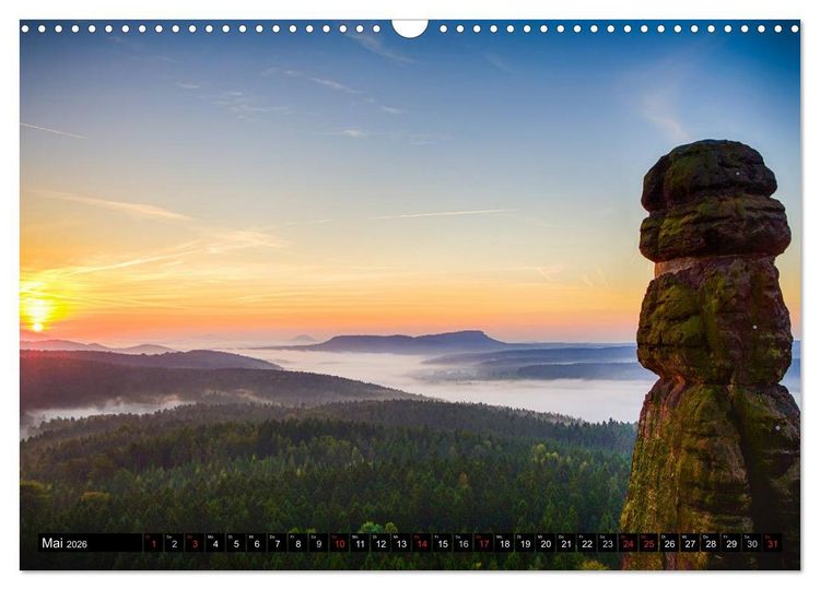 Produktbild: Nebelwelten S&auml;chsische Schweiz (Wandkalender 2026 DIN A3 quer), CALVENDO Monatskalender