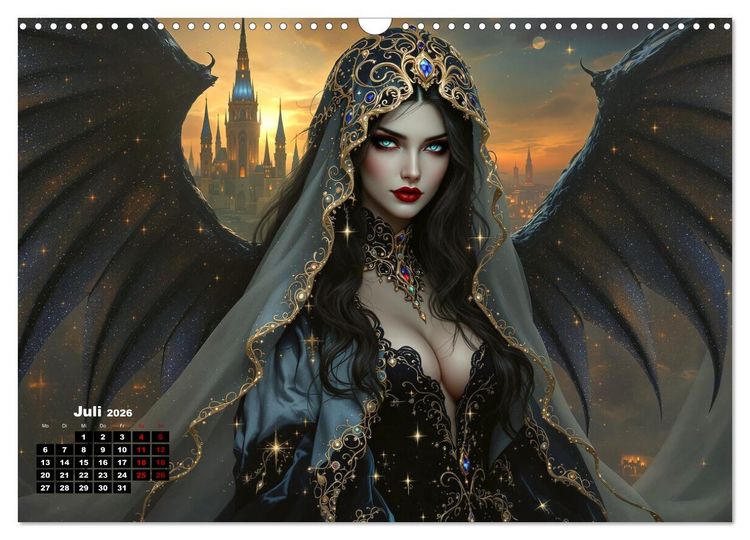 Produktbild: Goth Fantasie (Wandkalender 2026 DIN A3 quer), CALVENDO Monatskalender