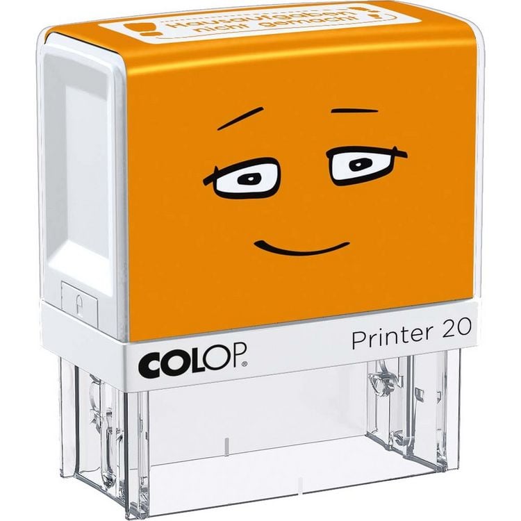 Produktbild: COLOP NIO School Motivations-Stempel, Hausaufgaben nicht gemacht, Abdruckfarbe shiny orange, 38 x 14mm