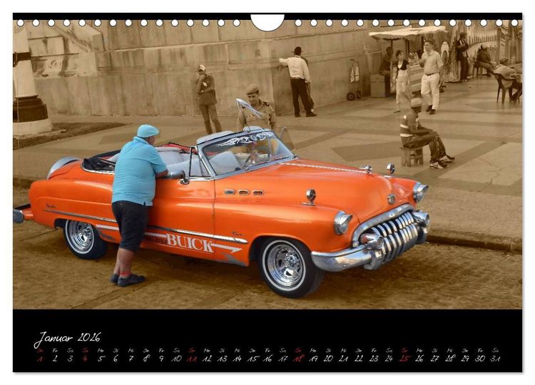 Produktbild: Kuba und die Oldtimer (Wandkalender 2026 DIN A4 quer), CALVENDO Monatskalender
