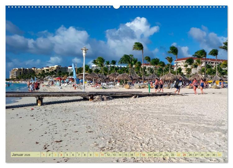 Produktbild: Reise in die Karibik - von den Bahamas bis Aruba (Wandkalender 2026 DIN A2 quer), CALVENDO Monatskalender