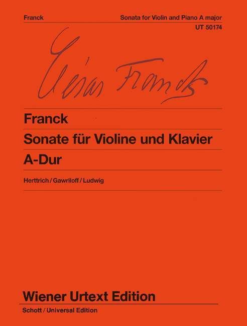 Produktbild: Franck, C: Sonate f&uuml;r Violine und Klavier A-Dur