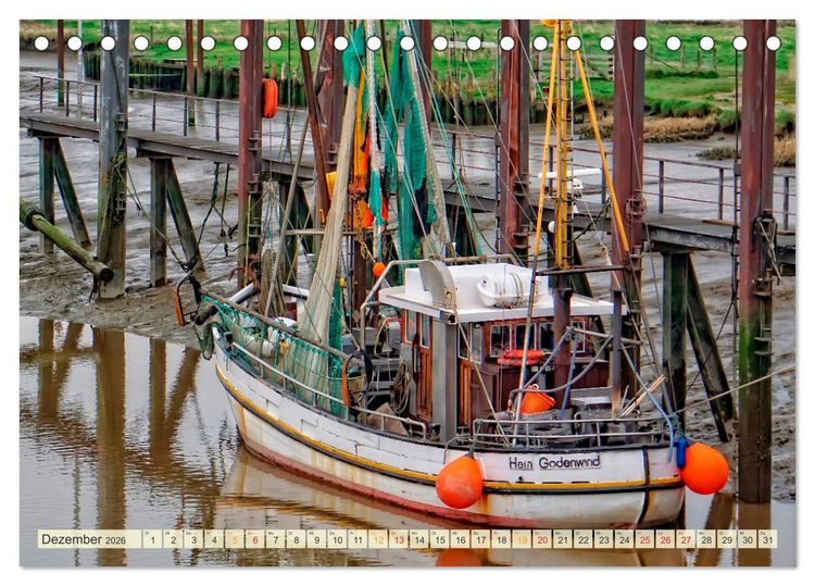 Produktbild: Maritime Augenblicke - Fischkutter (Tischkalender 2026 DIN A5 quer), CALVENDO Monatskalender