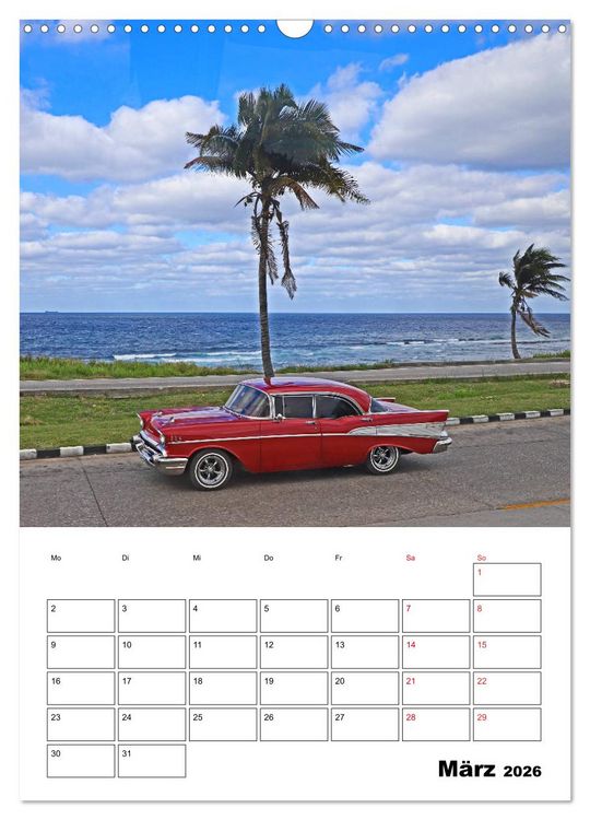 Produktbild: KARIBIK Oldtimer auf Kuba (Wandkalender 2026 DIN A3 hoch), CALVENDO Monatskalender