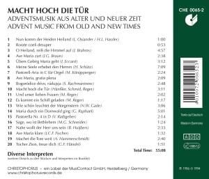 Produktbild: Macht hoch die T&uuml;r: Advent Music from Old & New Ti