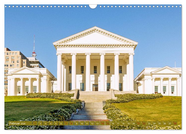 Produktbild: Virginia. Amerikanische Sch&ouml;nheit zwischen K&uuml;ste und Bergen (Wandkalender 2026 DIN A3 quer), CALVENDO Monatskalender