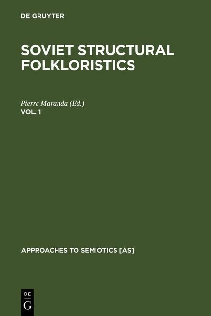 Produktbild: Soviet Structural Folkloristics. Vol. 1