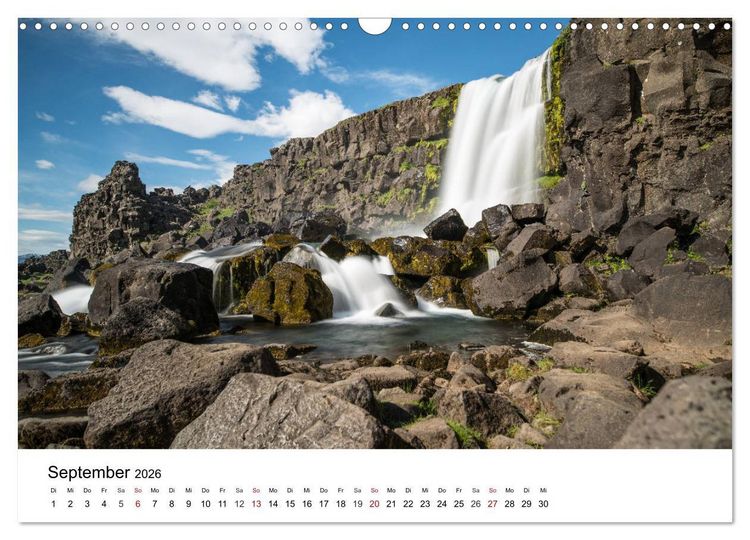 Produktbild: Island - rauhe Sch&ouml;nheit zum Verlieben (Wandkalender 2026 DIN A3 quer), CALVENDO Monatskalender