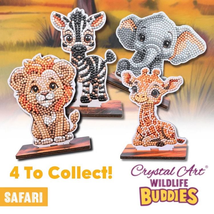 Produktbild: Craft Buddy CAFGR-31GEN040 - Crystal Art Wildlife Buddies, Safari, Lion, Serie 5, Diamond Painting