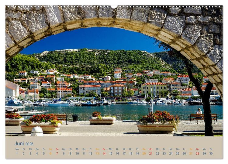 Produktbild: Kroatische Inseln - Mit dem Motorsegler unterwegs in der Kvarner Bucht (Wandkalender 2026 DIN A2 quer), CALVENDO Monatskalender