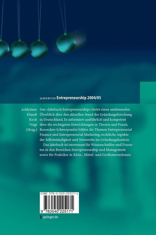 Produktbild: Jahrbuch Entrepreneurship 2004/05
