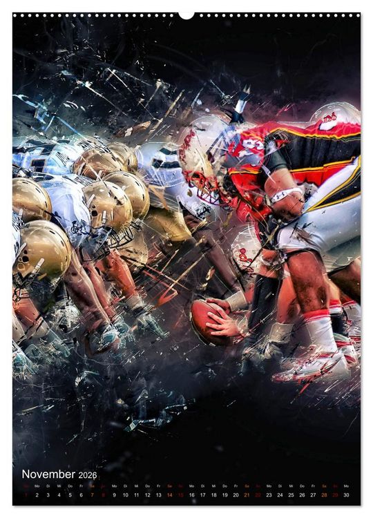 Produktbild: American Football - einfach faszinierend (Wandkalender 2026 DIN A2 hoch), CALVENDO Monatskalender