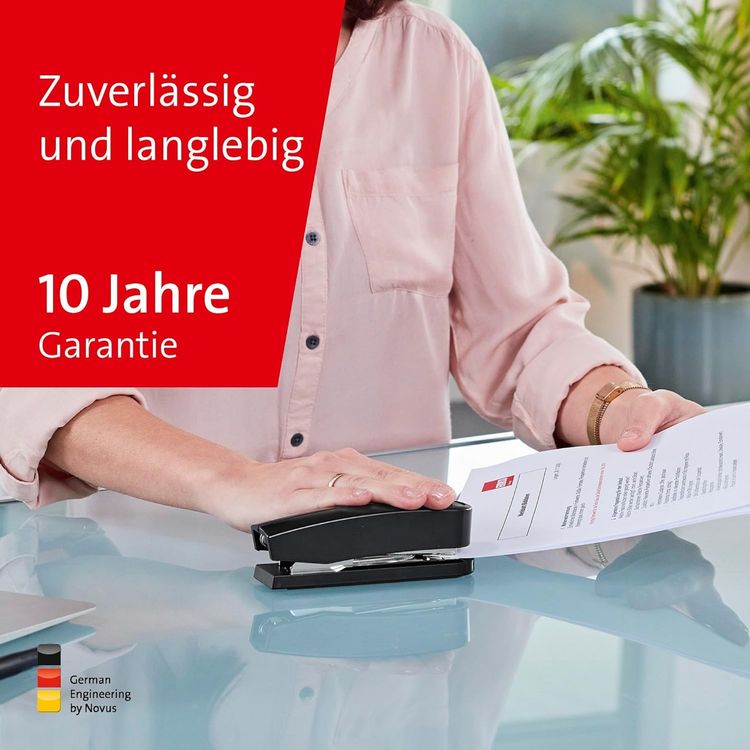 Produktbild: Heftger&auml;t B 2, bis 25 Blatt schwarz, Oberlademechanik
