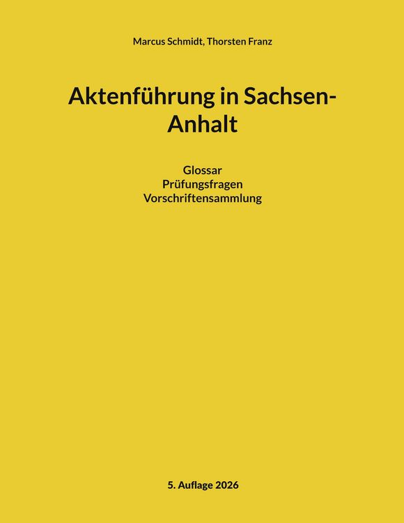 Produktbild: Aktenf&uuml;hrung in Sachsen-Anhalt
