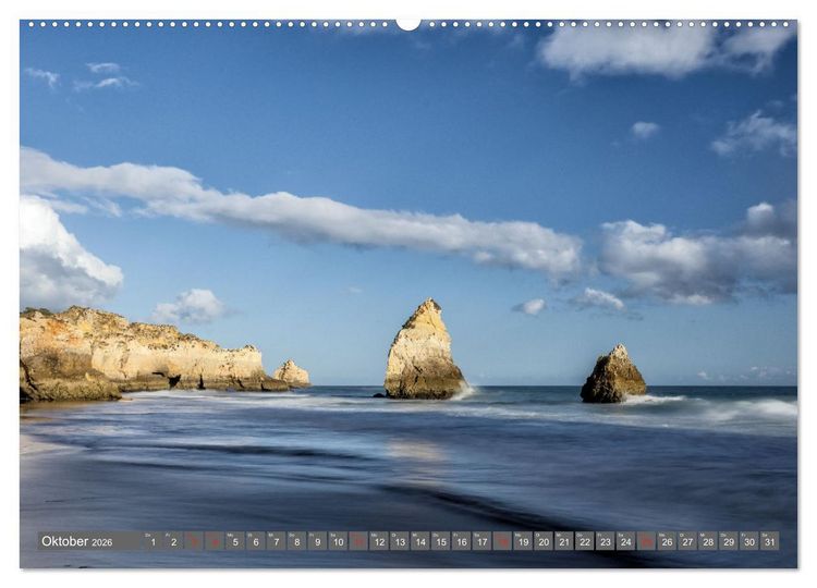 Produktbild: Die Algarve - Portugals m&auml;rchenhafte Felsenk&uuml;ste (hochwertiger Premium Wandkalender 2026 DIN A2 quer), Kunstdruck in Hochglanz