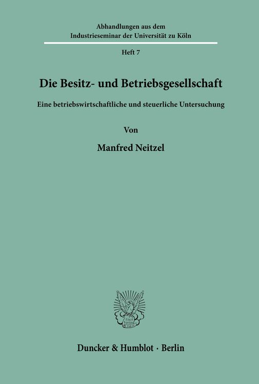 Produktbild: Die Besitz- und Betriebsgesellschaft.