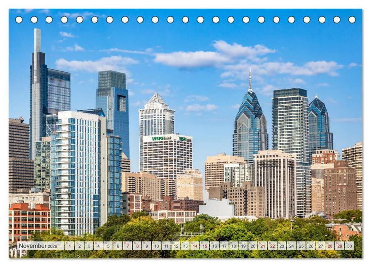Produktbild: PHILADELPHIA Historie und Moderne (Tischkalender 2026 DIN A5 quer), CALVENDO Monatskalender