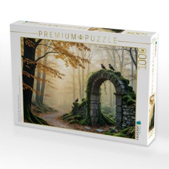 Produktbild: CALVENDO Puzzle Die W&auml;chter der Stille - Raben &uuml;ber der alten Ruine | 1000 Teile Lege-Gr&ouml;&szlig;e 64x48cm Foto-Puzzle f&uuml;r gl&uuml;ckliche Stunden