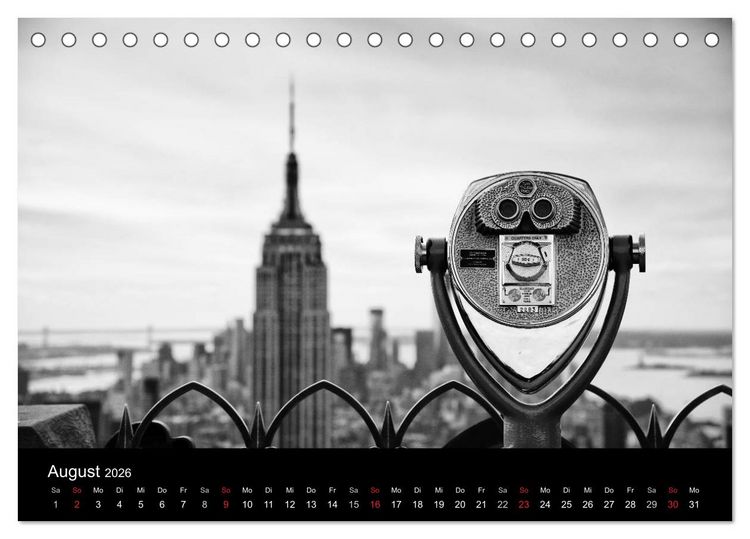 Produktbild: New York 2026 (Tischkalender 2026 DIN A5 quer), CALVENDO Monatskalender