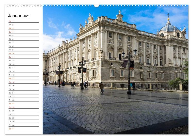 Produktbild: Metropole Madrid (Wandkalender 2026 DIN A2 quer), CALVENDO Monatskalender